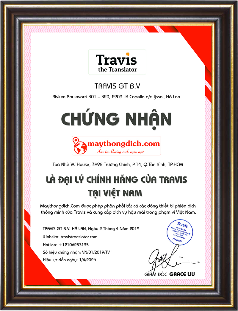 Chứng Nhận Nhà Phân Phối Chính thức