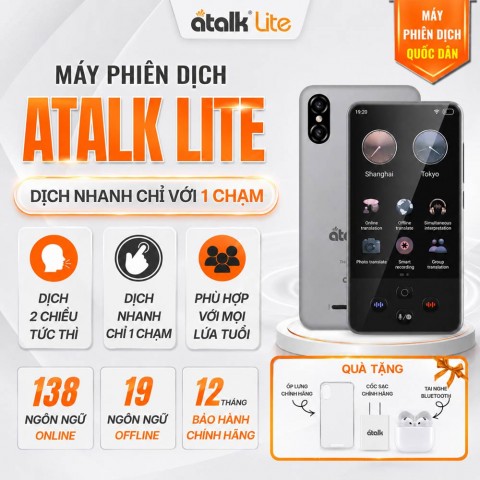 ATalk Lite | Máy phiên dịch nhanh chóng chỉ với 1 chạm