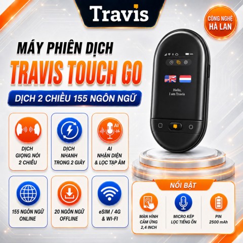 Travis Touch Go | Máy phiên dịch 2 chiều 155 ngôn ngữ