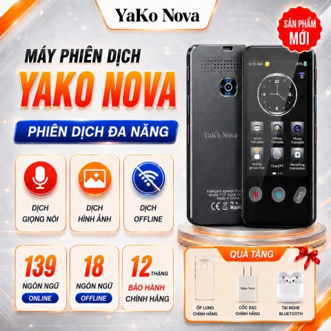 YaKo Nova | Máy phiên dịch CẦM TAY 138 ngôn ngữ