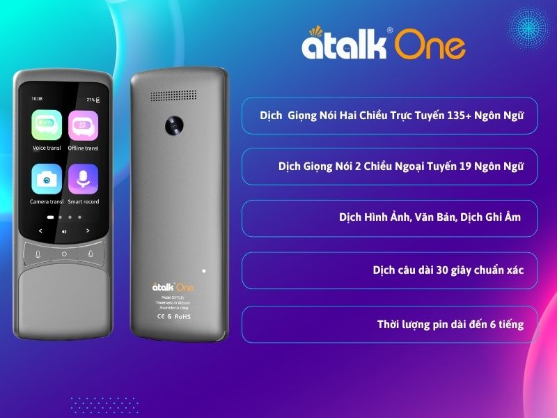 Những Tính Năng Nổi Bật Của Máy Phiên Dịch ATalk One Những Tính Năng Nổi Bật Của Máy Phiên Dịch ATalk One
