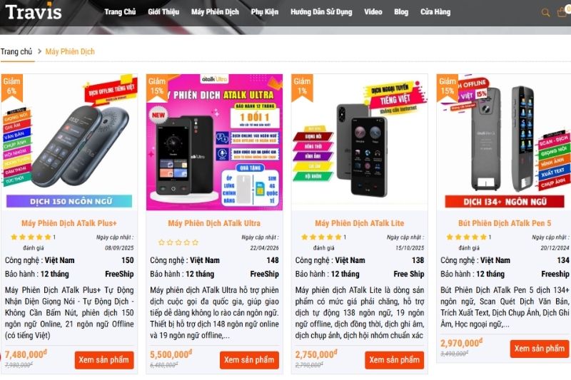 Travis.vn là đơn vị tiên phong chuyên cung cấp máy phiên dịch tại Việt Nam