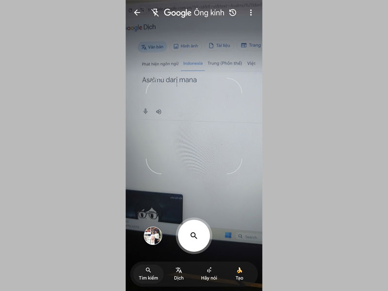 Dịch hình ảnh thông qua Google Lens