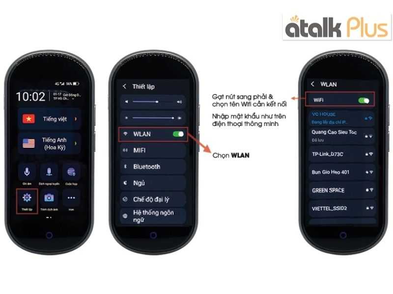 Kiểm tra Wifi của máy phiên dịch