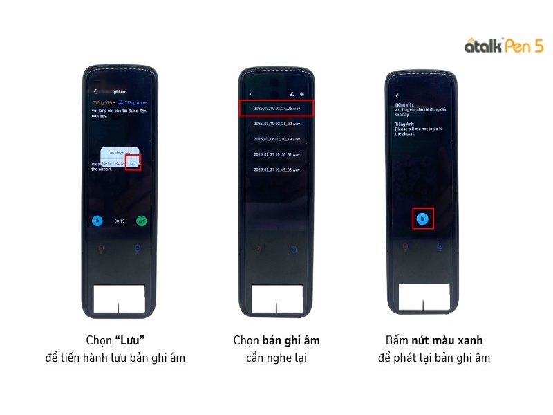 Có Thể Lưu Bản Ghi Âm Và Phát Lại Trên ATalk Pen 5 Có Thể Lưu Bản Ghi Âm Và Phát Lại Trên ATalk Pen 5