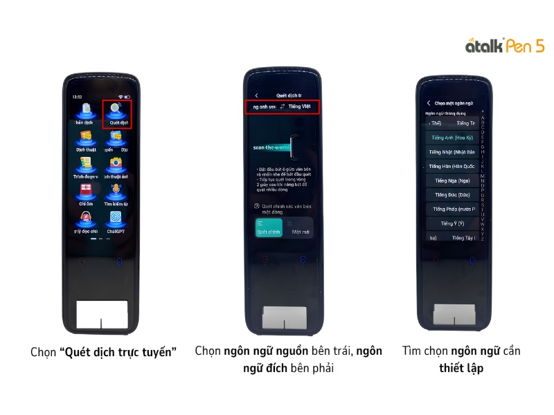 Hướng Dẫn Cách Scan - Quét Dịch Trực Tuyến Trên ATalk Pen 5 Hướng Dẫn Cách Scan - Quét Dịch Trực Tuyến Trên ATalk Pen 5