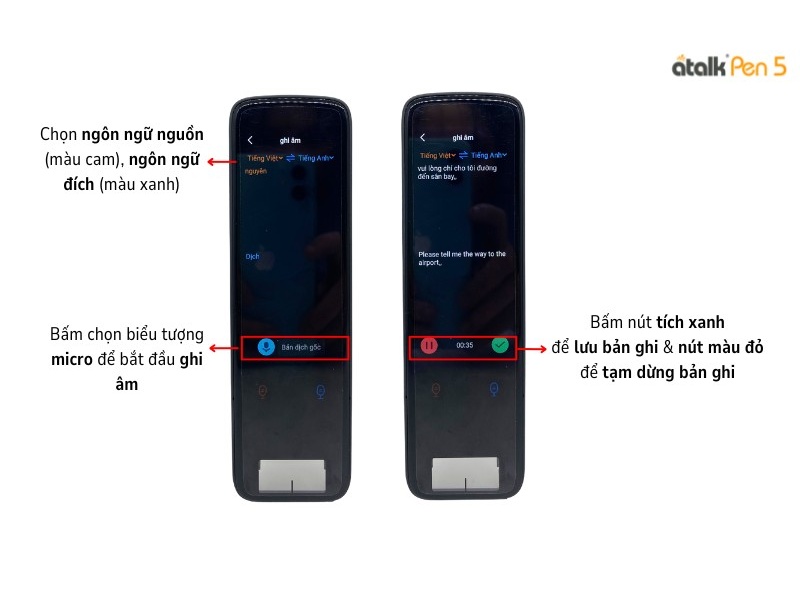 Hướng Dẫn Sử Dụng Tính Năng Dịch Ghi Âm Cho Bút ATalk Pen 5 Hướng Dẫn Sử Dụng Tính Năng Dịch Ghi Âm Cho Bút ATalk Pen 5