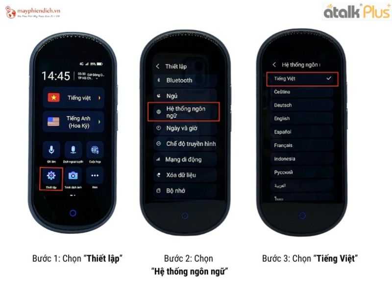 Thiết lập ngôn ngữ hệ thống trước khi sử dụng