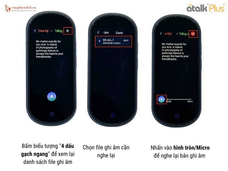 chọn biểu tượng “Ghi âm” có hình micro để truy cập tính năng