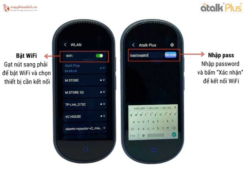 Bật công tắc WiFi lên, sau đó chọn mạng muốn kết nối