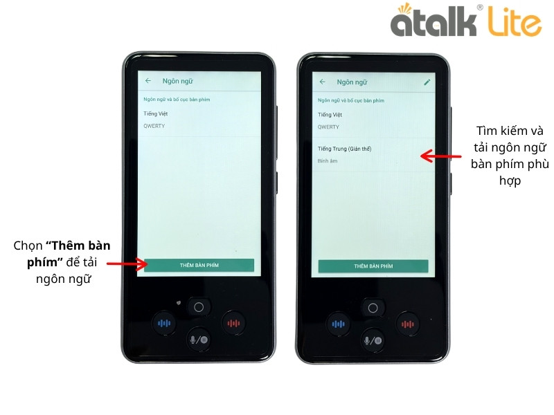 Cách Cài Đặt Bàn Phím Cho Máy Phiên Dịch ATalk Lite