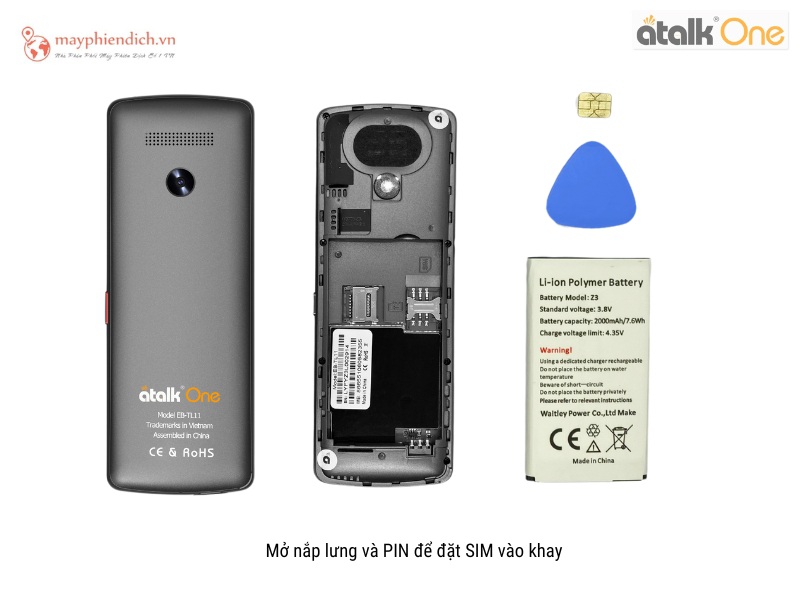 Lắp thẻ SIM vào khe đựng SIM