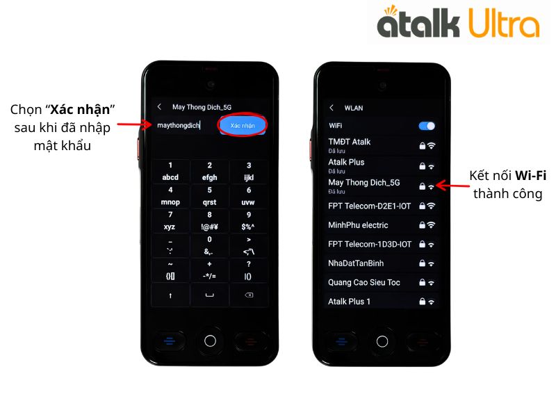 Chọn Mạng Wi-Fi Và Nhập Mật Khẩu Kết Nối Chọn Mạng Wi-Fi Và Nhập Mật Khẩu Kết Nối