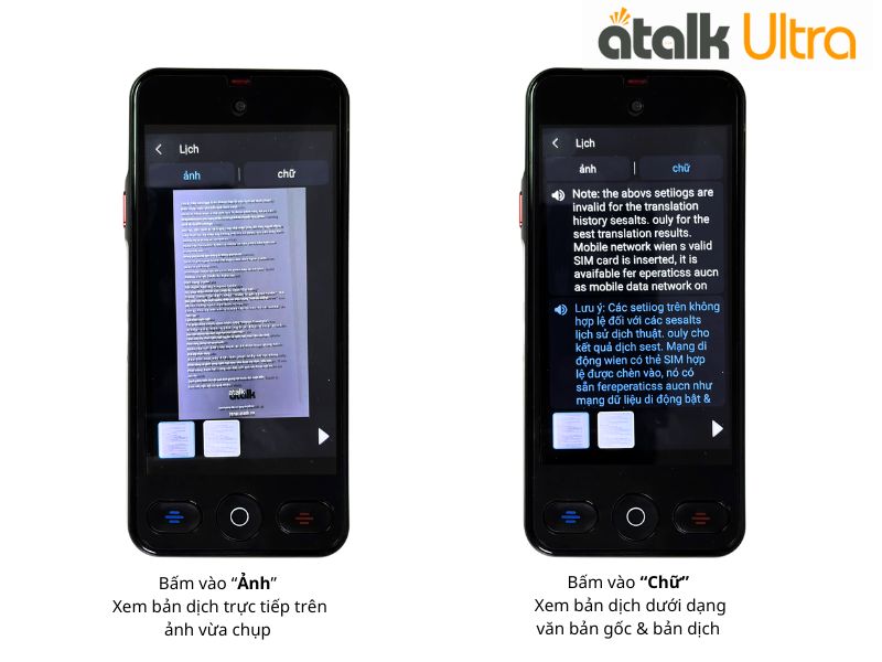 Tính Năng Dịch Hình Ảnh Thông Minh Trên ATalk Ultra Tính Năng Dịch Hình Ảnh Thông Minh Trên ATalk Ultra