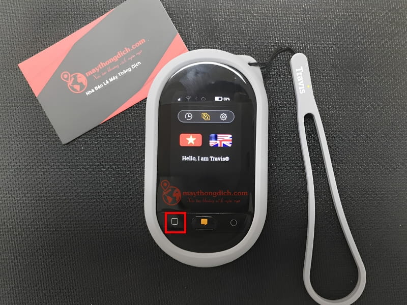 Nhấn nút vuông để dịch ngôn ngữ trái qua phải