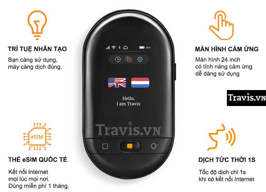 Travis Touch Go tốc độ dịch nhanh, chỉ khoảng 0.2 giây.