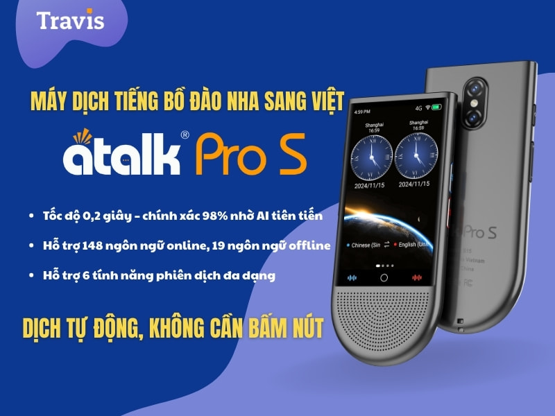 Máy Dịch Tiếng Bồ Đào Nha Sang Việt ATalk Pro S