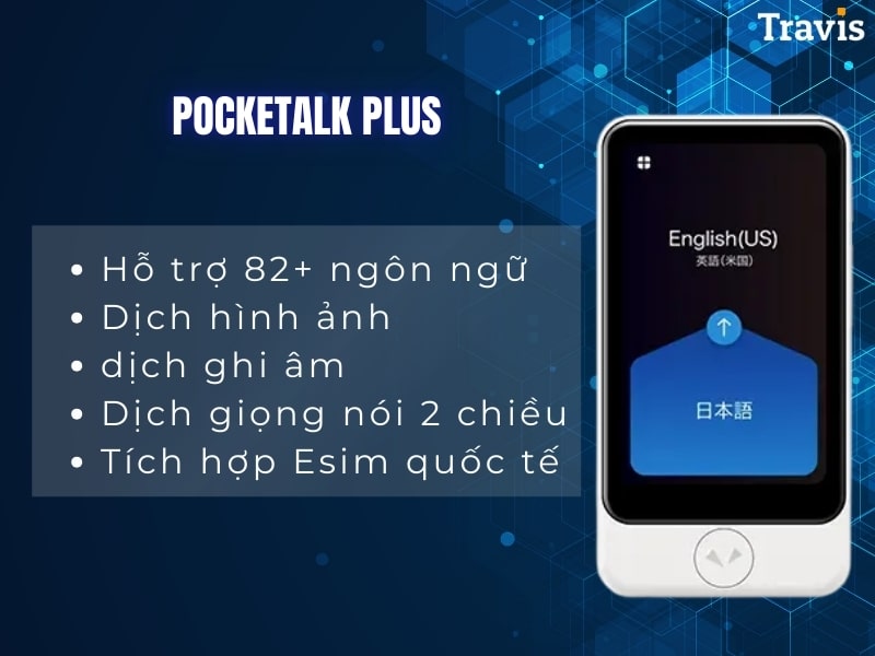 Máy Phiên Dịch Trực Tiếp Tiếng Nga Pocketalk Plus