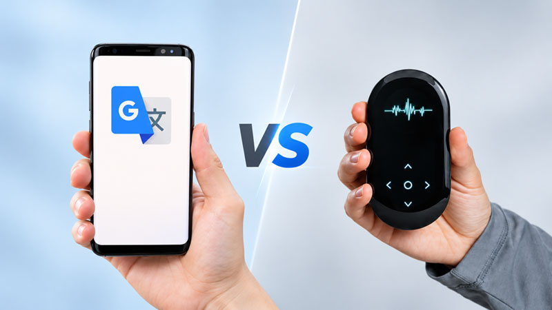 Khác nhau giữa máy phiên dịch và app dịch là gì?