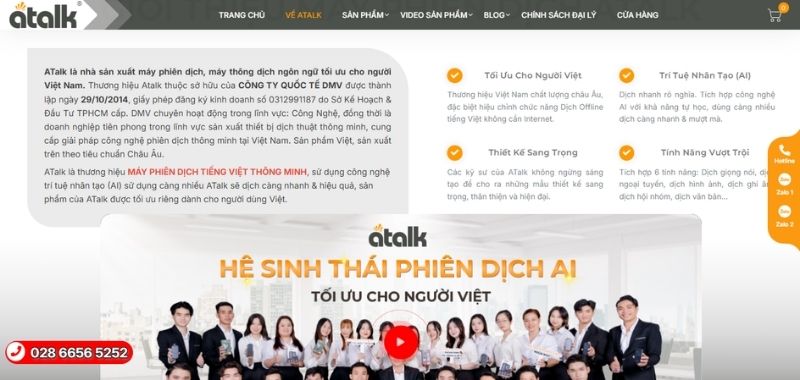 Atalk VN là nhà sản xuất máy phiên dịch hàng đầu Việt Nam