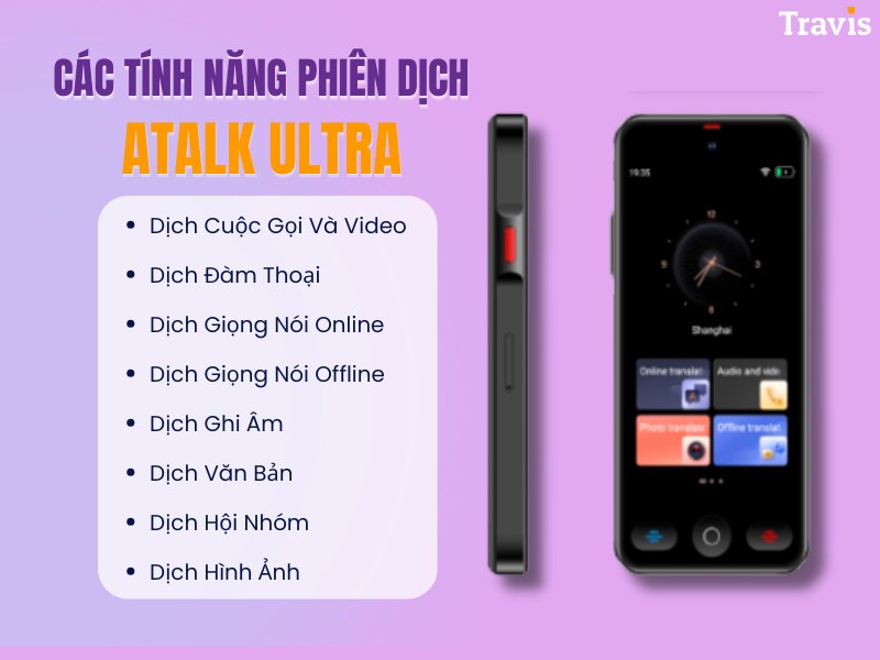 Các Tính Năng Phiên Dịch ATalk Ultra