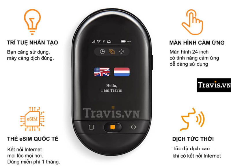 Máy phiên dich Travis Touch Go